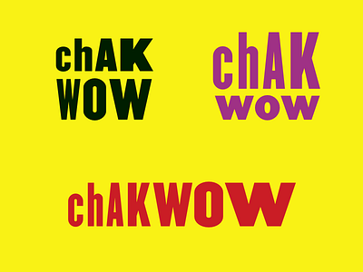 Chak Wow logo experiments logo thai food