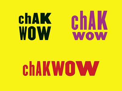 Chak Wow logo experiments