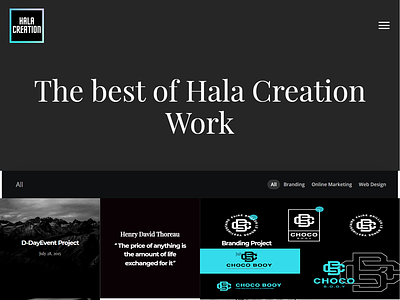 Hala Creation's Website branding design icon logo typography ux