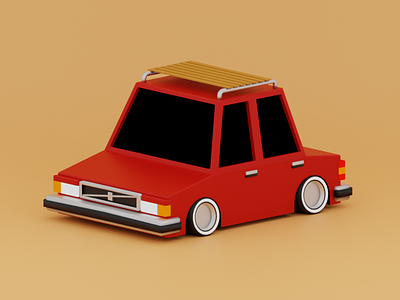classic lowrider 3d art blender car car culture cartoon cartoon car design lowpoly