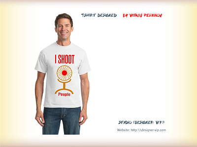 T-shirt "I Shoot People" Designed By Vitalij Reznikov print design screen print design t shirt design