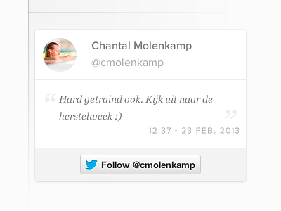 Chantal Molenkamp Sidebar Element Twitter ceramedia element layout sidebar twitter web design webdesign website