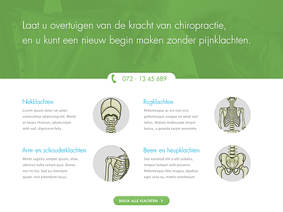 Chiropractor Homepage header ceramedia chiropractor header layout web design webdesign website