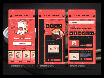 Sushi App Concept app branding food graphic design logo mobile pink sushi technology ui