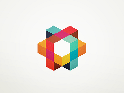 Guardiant branding colorful geometric it logo technology