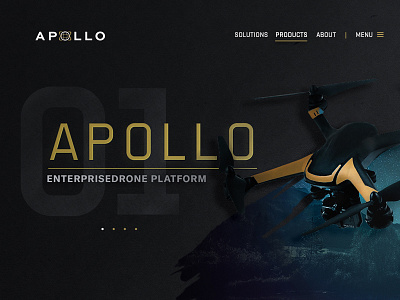 Apollo Product Page drone ecommerce shop space tech technology ui ux web website