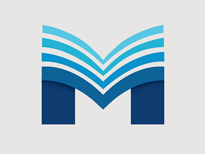 Masstige Printing book digital lettermark logo m