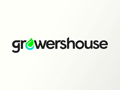 GrowersHouse branding cannabis e commerce geometric hydroponics leaf logo technology water