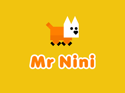 Mr Nini dog flat friendly minimalist simple square