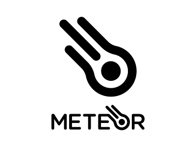 Meteor Logo Redesign comet fire js meteor meteorite meteorjs speed