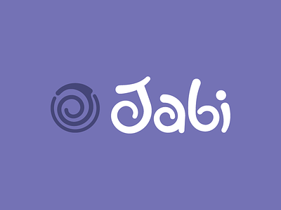 Jabi Logo apparel circle curves curvy custom type feminine fun hip purple round swirl typography