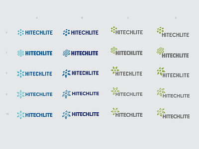 Hitechlite Round 1 branding environment green led lights light logo options tech technology