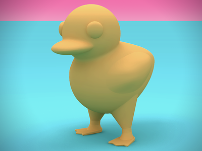 Juju 01 3d bird character rendering toy