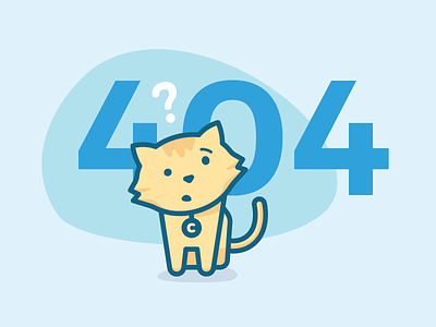 Pet Illustrations 03 404 cartoon cat character design dog error illustration illustrator pets