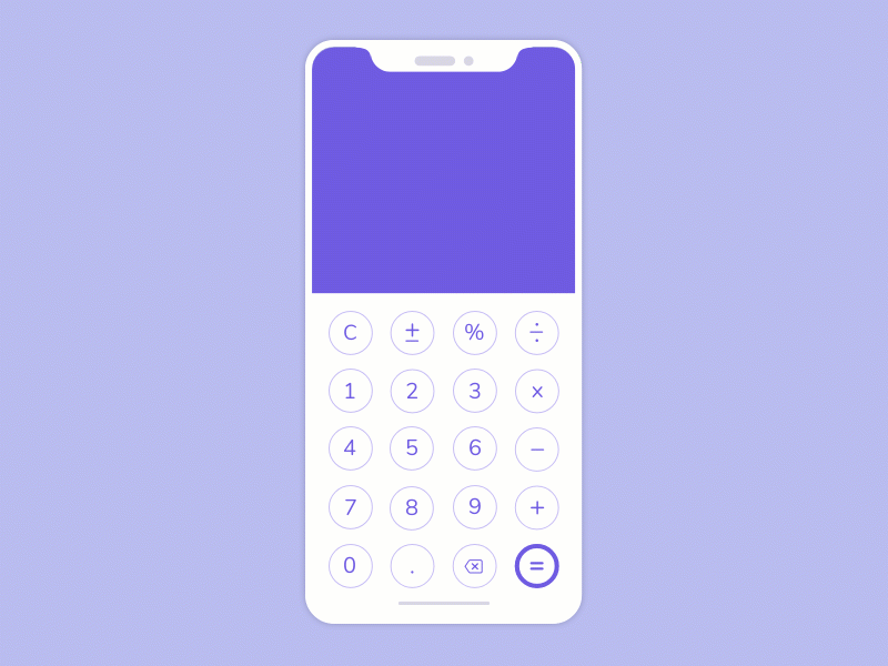 Daily UI Challenge #004 • Calculator