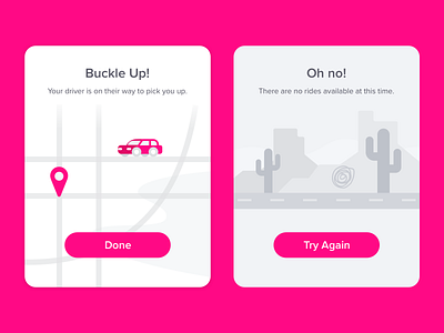 Daily UI Challenge #011 • Flash Message 011 car card challenge daily daily ui error flash flash message lyft mobile ride share sketch success