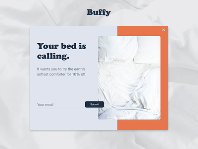 Daily UI Challenge #016 • Pop-Up / Overlay buffy challenge comforter daily daily 100 daily ui challenge dailyui design discount duvet illustration overlay popup promo sketch ui web webdesign