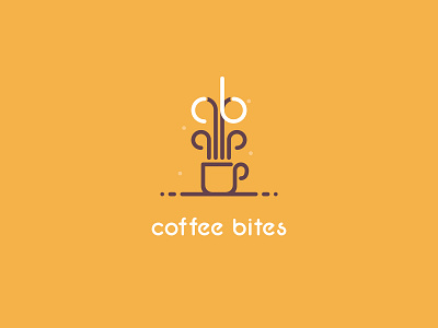 Coffee Bites Logo coffee coffee cup coffee logo logo logo design logo designs