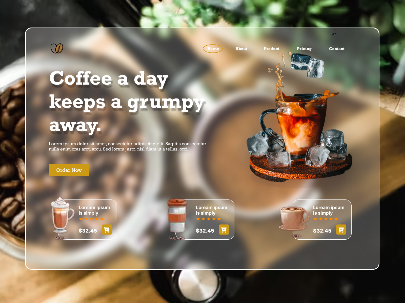 landing page for a coffee website by bipasna maharjan on Dribbble