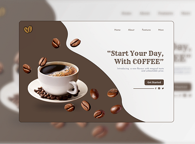 landing page for coffee website