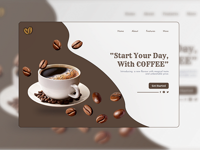 landing page for coffee website