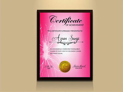 Certificate Design appreciation award certificate certificate design completion design graphic design logo print