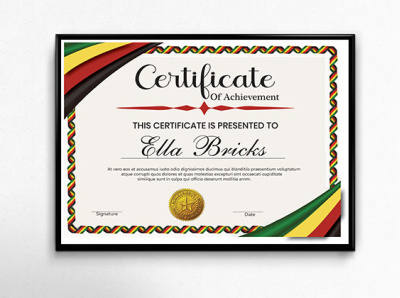 Certificate Template certificate design certification completion design graphic design logo print unique