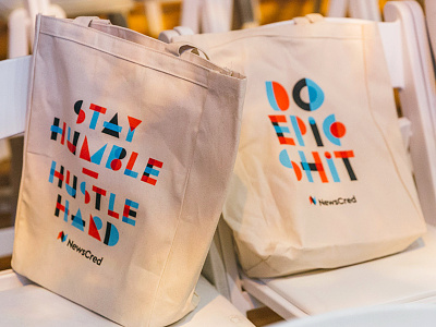 #ThinkContent Summit tote apparel bag blue event gift red startup swag tech tote totebag transparency