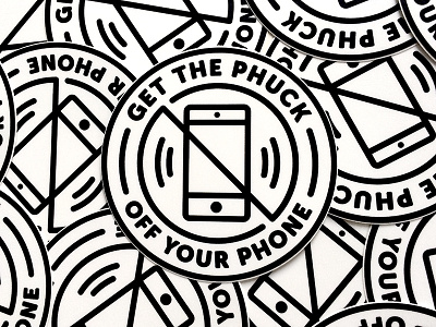 Get the phuck off your phone sticker