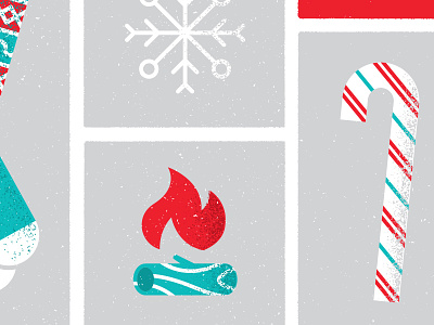 NewsCred holiday card 2016 card christmas fire greeting holiday mailer season snow texture wood