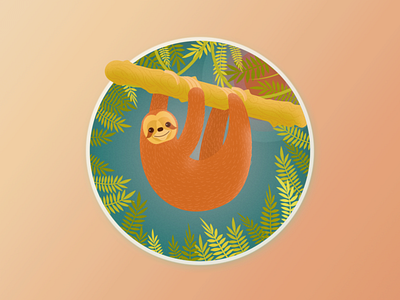 sloth branding design illustration