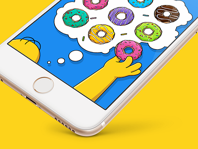 The Lock Screen for the App app donuts hand idea mobile screen simpsons