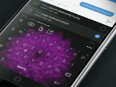 Secure Keyboard App android app dropbox flower icons ios keyboard message mobile skin