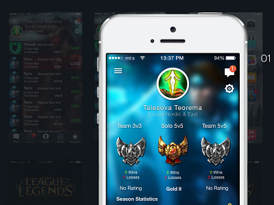 League of Legends - iOS User Interface