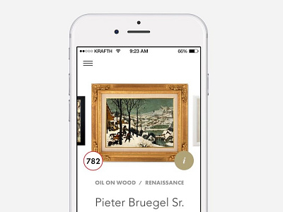 Virtual Gallery iOS / User Interface bruegel experience gallery interface ios paintings pieter user virtual