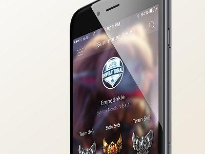League of Legends Profile Screen - iOS UI