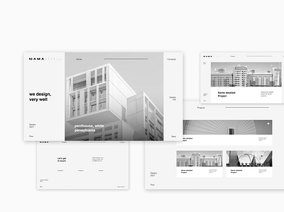 N.A.M.A Arch Studio™ - Branding & Website Design architecture branding branding logo design minimalist minimalist design ui website design