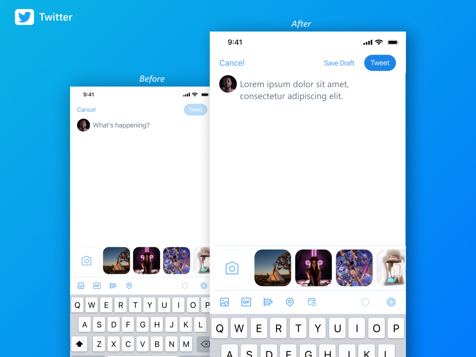 Twitter UI by Nikita Saner on Dribbble