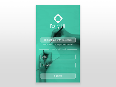 Daily UI #1: Sign up daily ui dailyui ios sign up signup sketch