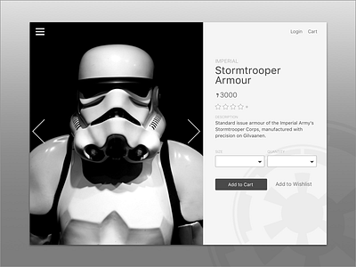 Day 12 E-Commerce Single Item 12 daily ui dailyui day e commerce star store stormtrooper ui wars