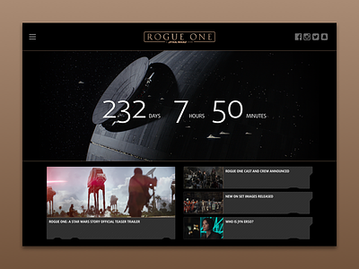 Daily UI Day 14 - Countdown 14 countdown daily ui dailyui day one rogue star ui wars