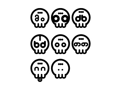 Sugar Skull Icons circles emoticons icons sugar skull