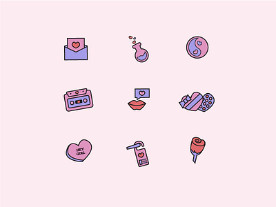 valentine's day icons