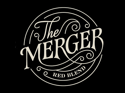 The Merger Packaging Logo beverage bottle logo packaging wine