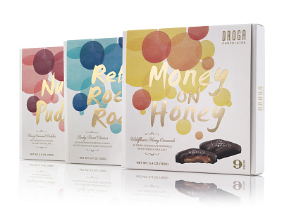 Droga Chocolates Packaging chocolate color confections food packaging sophisticated