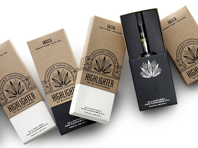 Highlighter Packaging branding cannabis design hester logo marijuana medical packaging pavement typography