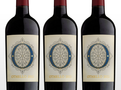 Othello Wine Packaging beverage filigree hester label packaging pavement typography wine