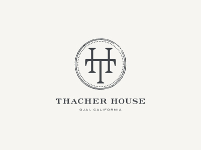 Thacher House Identity hester identity logo ojai pavement thacher house website