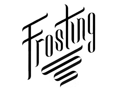 Frosting food lettering logo packaging script