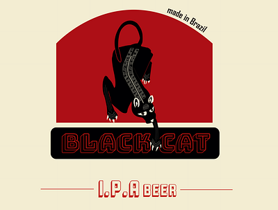 Black Cat Beer adobeillustrator art design graphic art graphic design il illustration logo vector